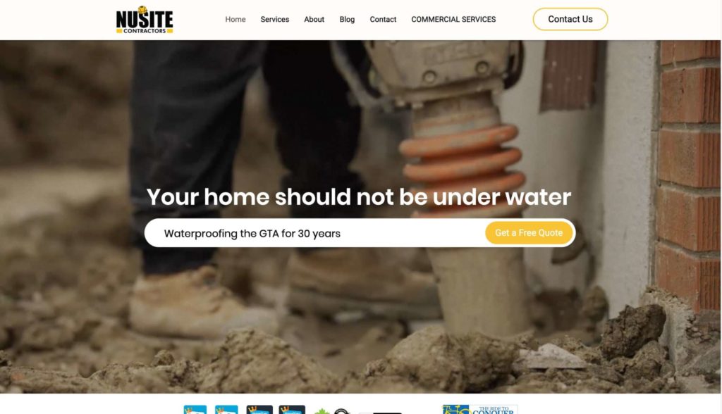 Nusite Contractors Homepage